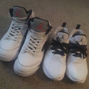 Poison green retro 5s and low top grinds